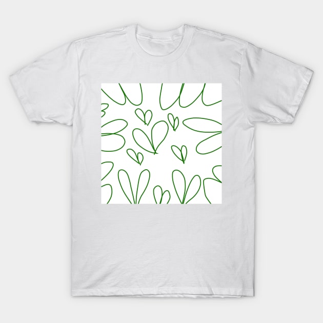 green line white background design T-Shirt by Artistic_st